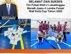 Harumkan Nama sekolah, Tim Futsal Man 2 LubukLinggau Meraih Juara 4 Lomba Futsal Walikota Cup Tahun 2025